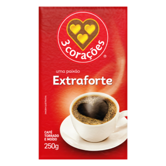 Café 3 Corações Extra Forte Vácuo 250G