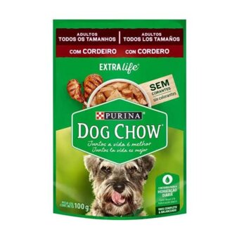 Racao Cao Dog Chow Sache Adulto Cordeiro 100g