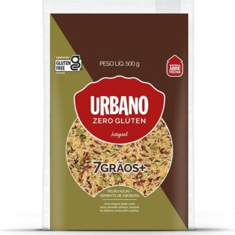 Arroz Integral Urbano 7 Grãos Zero Glúten Feijão Azuki e Semente de Abóbora 500g