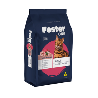 Racao Gato Foster One Blend Carnes 1kg