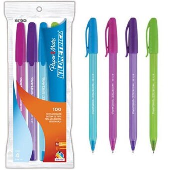 Caneta Papermate Colors 1.0mm 4un 