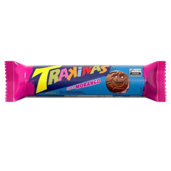Biscoito Recheado Trakinas Morango 126g 