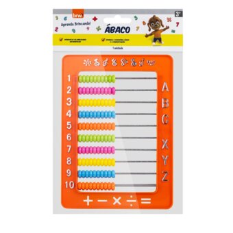 Abaco Plastico Brw 3un Amarelo/laranja/roxo