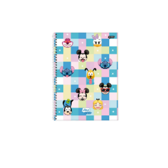 Caderno Jandaia Espiral Capa Dura Disney Emoji 10m 160f
