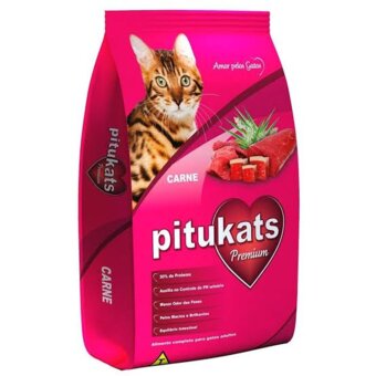 Racao Gato Pitukats Carne 1kg 