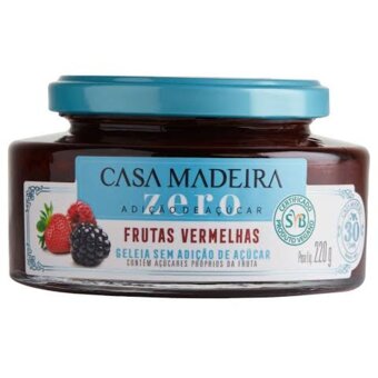 Geleia Zero Casa Madeira Frutas Vermelhas 220g