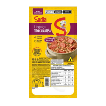 Linguica Calabresa Sadia Defumada 400g