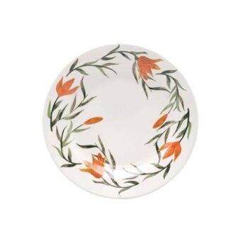 Prato Sobremesa Oxford 18cm Lirios