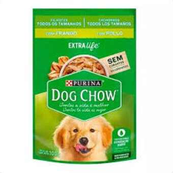 Racao Cao d Chow Sache Filhote Frango 100g 