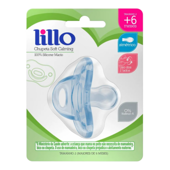 Chupeta Lillo Soft Calming Silicone N.2 Azul