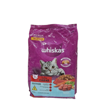 Racao Gato Whiskas Castrado Carne 900g