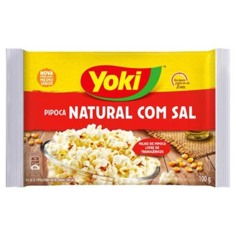 Pipoca De Microondas Yoki Popcorn Natural Sal 100G