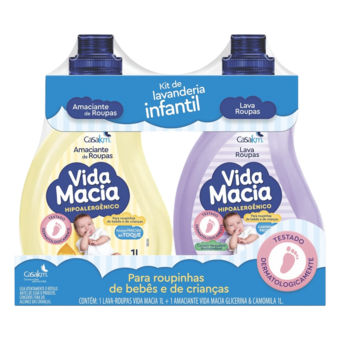 Lava Roupa Liquido Vida Macia+Amaciante 1l