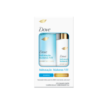 Shampoo Dove 350ml + Condicionador 175ml Hidratacao + Hialur Vit