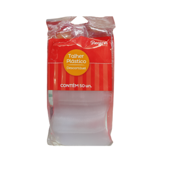 GARFO PLÁSTICO REGINA REF 50UN CRISTAL