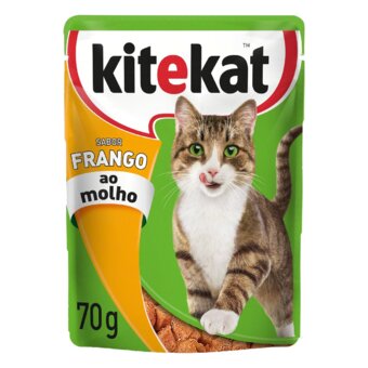 Ração Para Gatos Adultos Kitekat Frango Ao Molho 70G