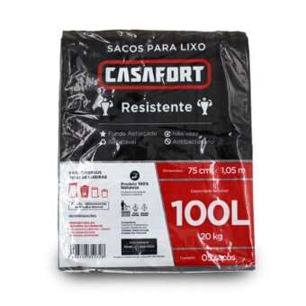 Saco Lixo Casafort Almofada 100L 5Un