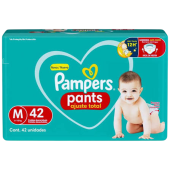 FRALDA PAMPERS PANTS AT 42UN M