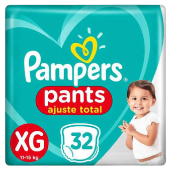 FRALDA PAMPERS PANTS AT 32UN XG