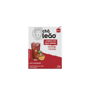 CHA GELADO LEAO 25G MORANGO&LARANJA