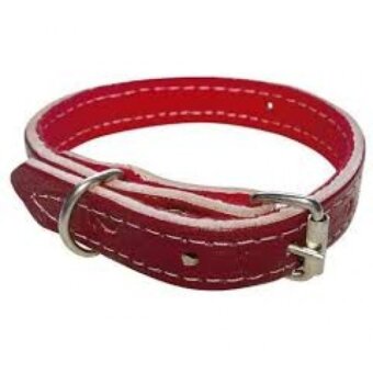 Coleira Forrada Vermelha Número 4 Embalagem 1 Un