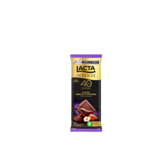 CHOC LACTA 85G 40% CACAU AVELA CROC