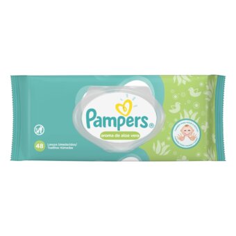 Lenço Pampers Aloe Vera Com 48