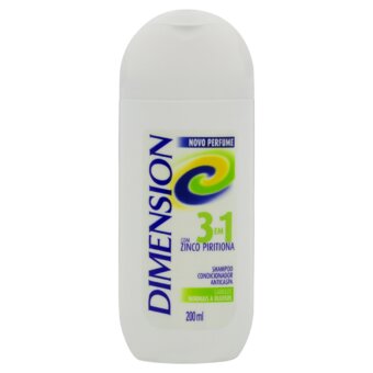 Shampoo Dimension Anticaspa 3 Em 1 Cabelos Normais/Oleosos Embalagem 200Ml