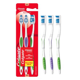 Escova Dental Colgate Classic Clean Leve 3 Pague 2Und.