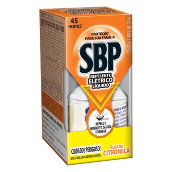 Inseticida Elétrico Sbp 45 Noites Citronela Refil 35Ml