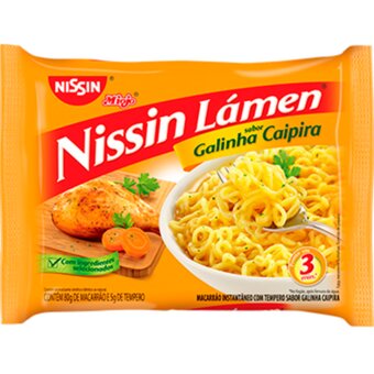 Macarrão Instantâneo Lámen Nissin Miojo Galinha Caipira 85G
