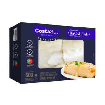 LOMBO BACALHAU COSTA SUL 600G DESSALGADO