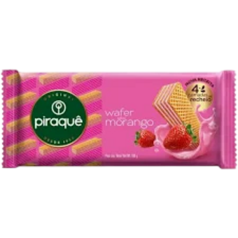 BISC WAFER PIRAQUE 100G MORANGO
