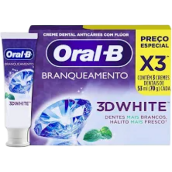 CR DENTAL ORAL-B 3D 70G L3P2 WHITE