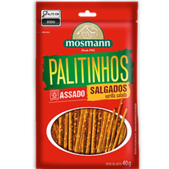 Snack Mosmann Palitinhos Salgados Embalagem 40G