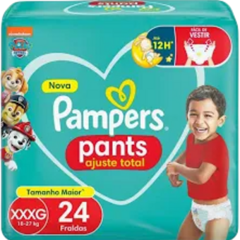 FRALDA PAMPERS PANTS AT. 24UN XXXG