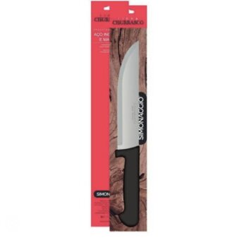 Faca Cozinha Inox Cabo Preto