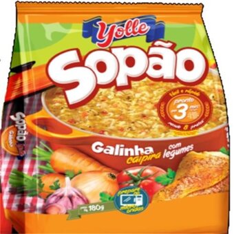 Sopão Yolle Galinha Caipira Com Legumes 180G