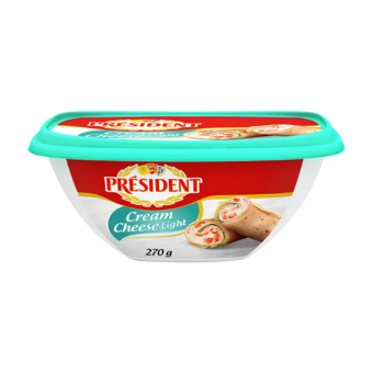 CREAM CHEESE PRESIDENT PT 270G LIGHT