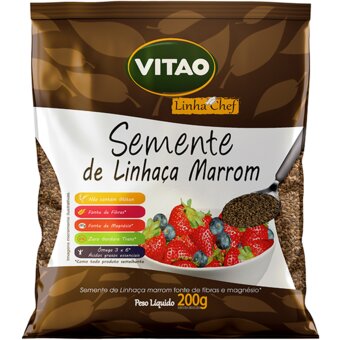 Semente De Linhaça Vitao Marrom 200G