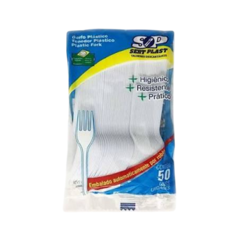 GARFO SERT PLAST 50UN BRANCO