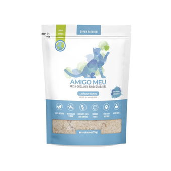 AREIA HIGIÊNICA AMIGO MEU BIODEGRADÁVEL LAVANDA 2KG 