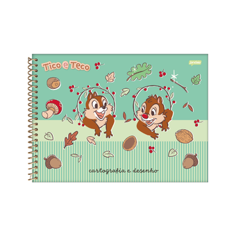 CADERNO JANDAIA CARTOGRAFIA ESPIRAL CD 80F TICO TECO