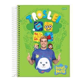 CADERNO JANDAIA ESPIRAL CD UNIVERSITÁRIO 80F LUCCAS NETO