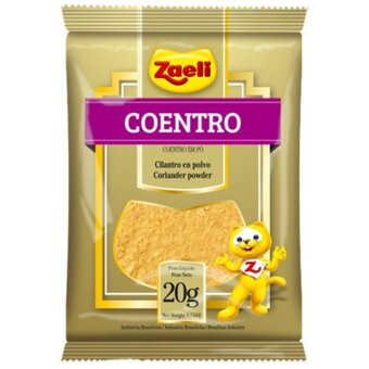 Especiarias Zaeli Coentro Embalagem 20G