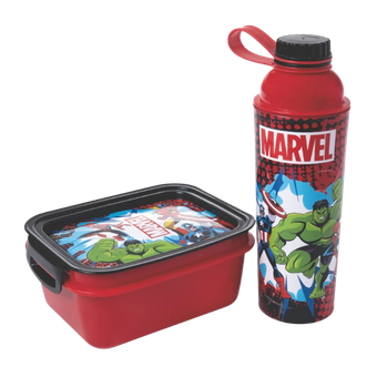 CONJUNTO GARRAFINHA/MARMITA PLASUTIL MARVEL