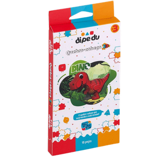 BRINQUEDO BRW QUEBRA CABEÇAS T-REX 3D 18PCS