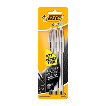 CANETA ESFEROGRÁFICA BIC FINE ENEM 3UN