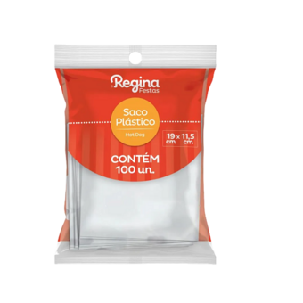 Saco Plástico Regina Para Hot Dog Pacote 100 Unidades