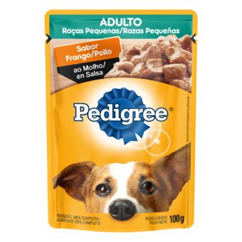 Ração Para Cães Adultos Pedigree Raças Pequenas Frango Ao Molho 100G